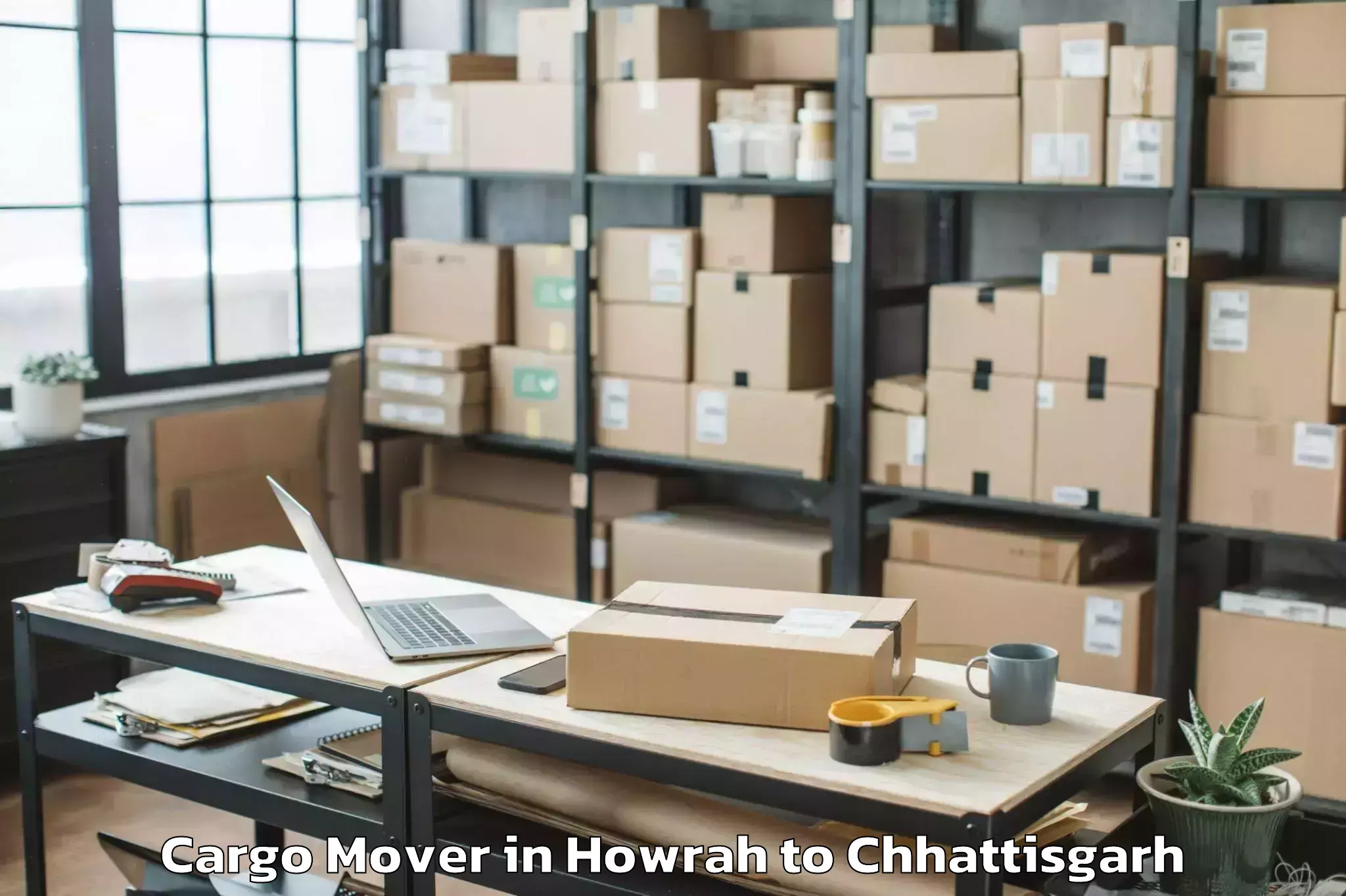 Top Howrah to Bhanupratappur Cargo Mover Available